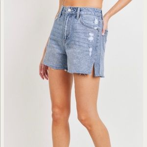 Just Black Denim super high ride shorts